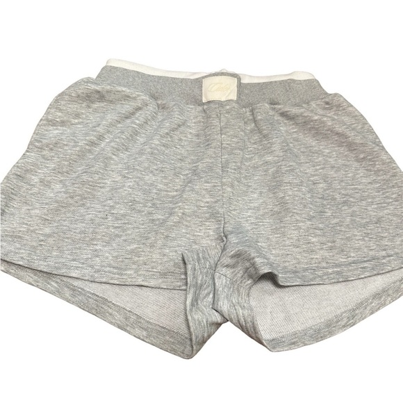 CIDER Terry Mid Waist Solid Pocket Shorts / 2 Colored Band / Gray / Size 6 - Picture 9 of 10